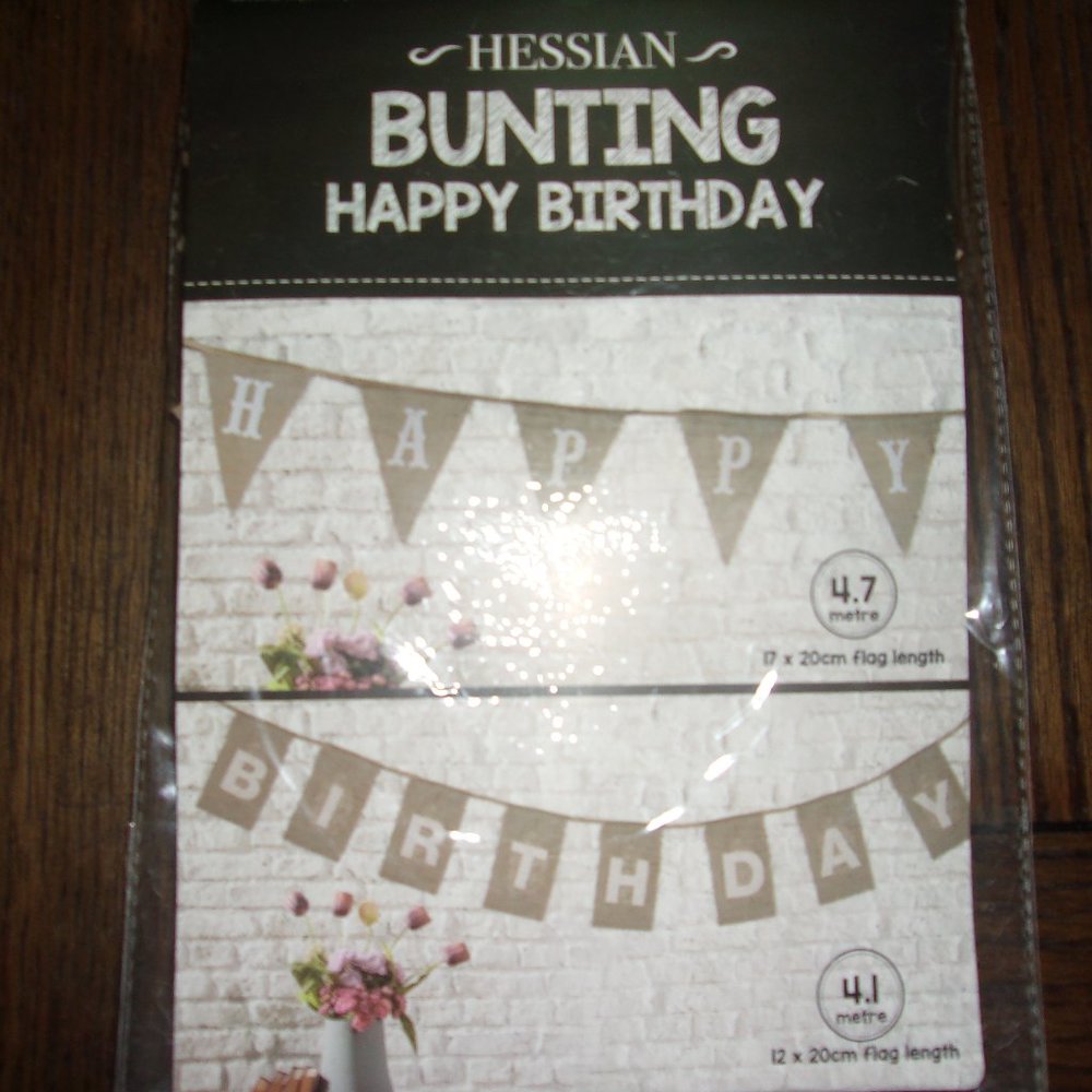 Burlap Happy Birthday Bunting